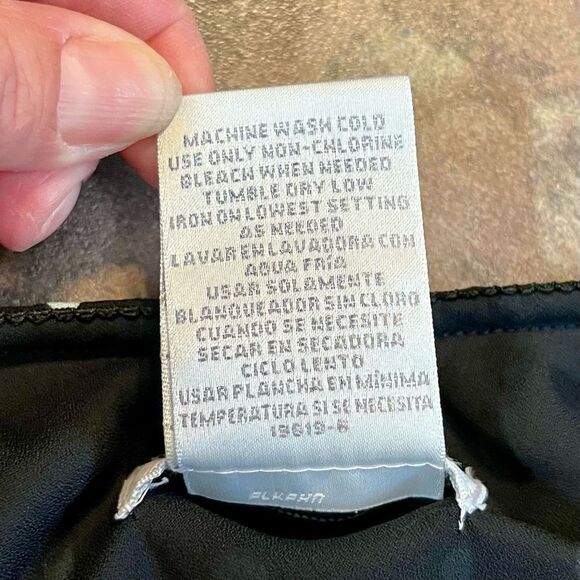 Worthington Blue Polka Dot Pleated Black Skirt 10 - Picture 6 of 8